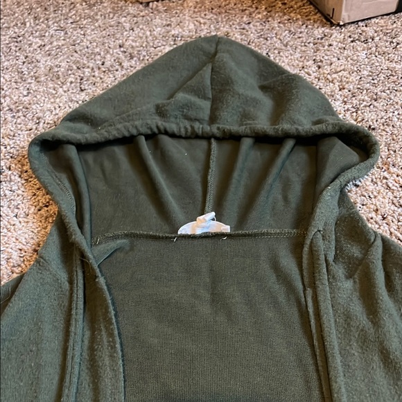 Olive Green Hooded Women's Jacket - Picture 2 of 6